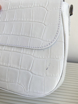 Сумка 0307 Белый кроко-кожа (629)